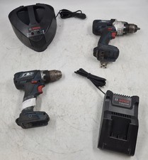 Lot Of 4 Various Bosch Tools, Gsb 18v-85c, GSR 18 V-ec Utilisé,Travail,Rayures