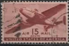 1941. États-Unis. Avion postal. Avion de transport bimoteur. N°29.