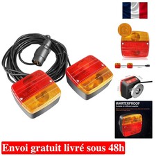 MAMIZO Feux Arrière de Remorque - Installation Magnétique 7M, 12V, 21W