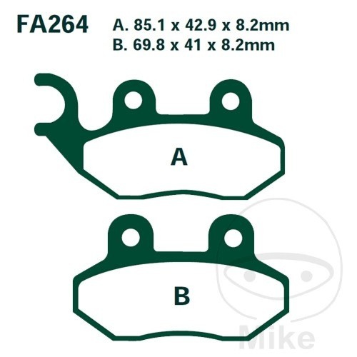 Paire plaquettes ebc sfac264 - ebc,