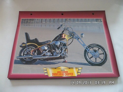 Carte fiche moto 1970 harley - carte,