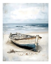 Affiche d'art mural bateau de