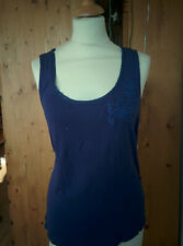 Haut manche courte bleu brodé viscose Ventilo la colline Taille 50/52