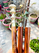 Laiton Antique Victorien Stylé Long Poignée Conçu Bâton de Marche en Bois