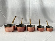 Lot 5 casseroles cuivre manche