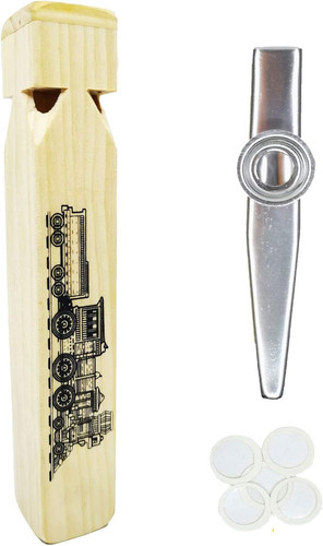 2pcs wooden train whistle and - 2pcs-wooden,