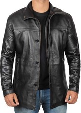 Manteau veste homme en cuir