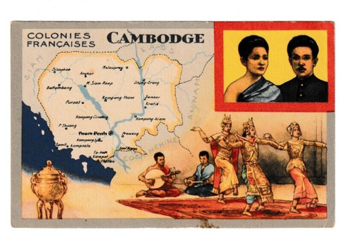 Cambodge carte publicitaire