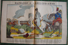 Image d'épinal Pellerin Napoléon Bonaparte à ARCIS-SUR-AUBE Bataille Pont
