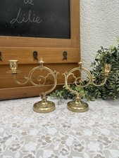 Paire D'anciens Bougeoirs Piano en Laiton ou Bronze ? début XX ème Chandeliers