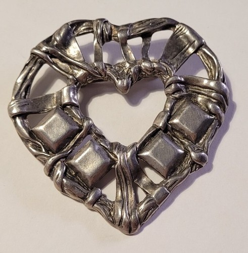 Vintage bijou broche coeur - vintage,