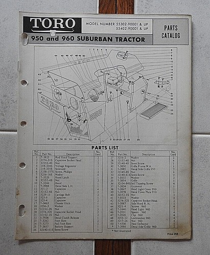 1971 toro modèle suburban 950 - toro,