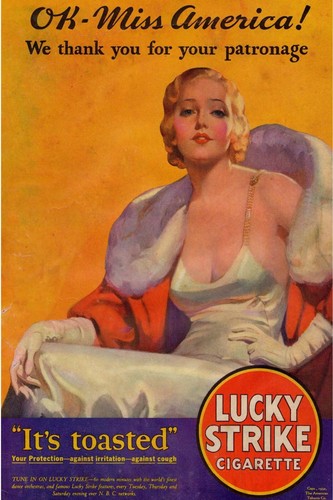 Lucky strike cigarette - lucky, miss