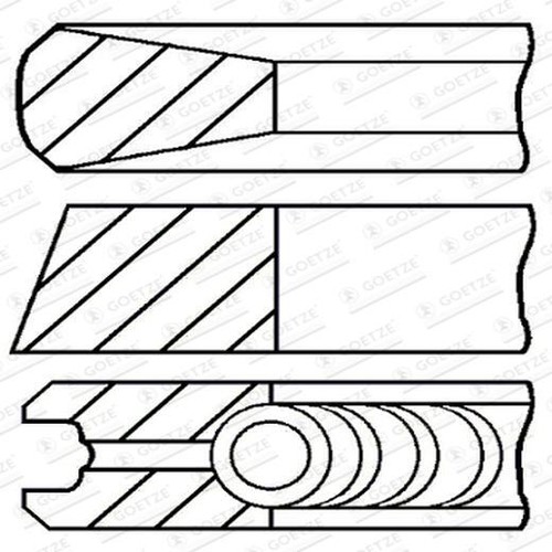 Goetze moteur jeu segments - goetze,