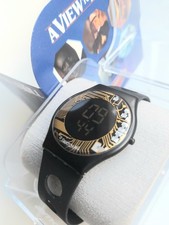 Swatch : James Bond 007 Spécial " A View To Tuer " (SIB101) Peau Beat Neuf /