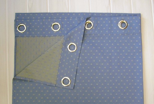 Double rideau bleu vintage - bleu,