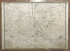 PARIS 1739 PLAN DE TURGOT & BRETEZ LARGE ANTIQUE GENERAL PLAN 18t CENTURY 1st ED