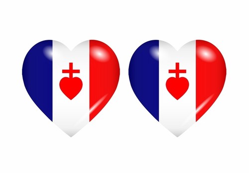 Autocollant sticker drapeau - 2x,