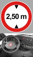 AUTOCOLLANT HAUTEUR LIMITE 2,50 m CAMION TRUCK VAN CARAVANE 5cm STICKER HB001