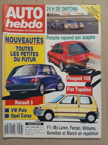 Auto hebdo 663 - n°663, 15/2/1989