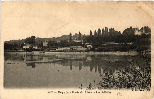 Cpa feyzin bords rhone les - bords, du