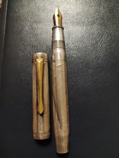 Stylo Argent Massif Et Plume Or 18k