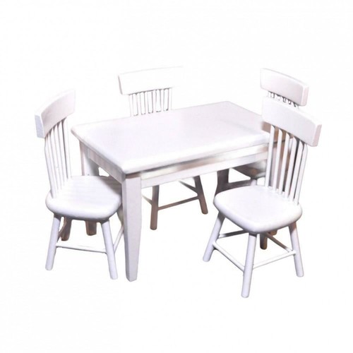Poupées maison blanc table - blanc, &