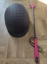 Bombe / casque équitation 52-55cm et cravache pour fille marque Fouganza