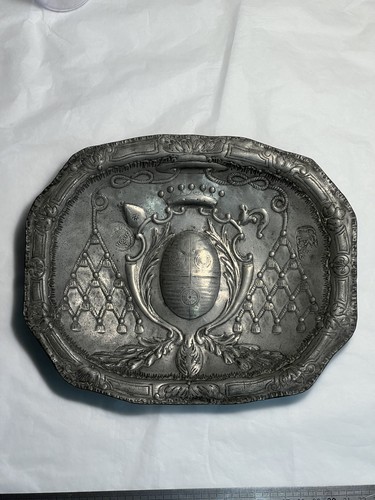 Plat étain 18eme blason - 18eme,