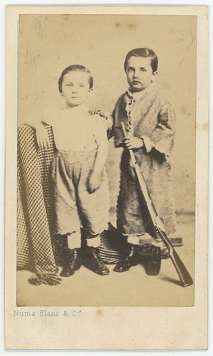 Cdv circa 1865 garçons avec - cdv, 1865.