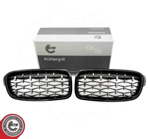 Noir argent grille - 2x,
