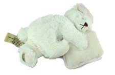 Peluche ours blanc dormeur