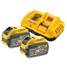 Pack 2 batteries XR FLEXVOLT 18V/54V 12Ah/4 Ah Li-Ion + chargeur rapide DEWALT