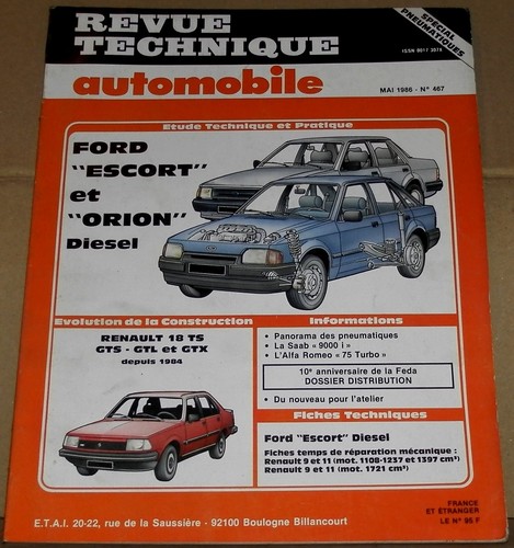 Revue technique ford escort - technique,