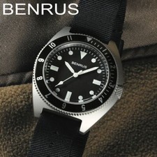 Montre militaire argentée Benrus Type 1 Beams Plus 42mm Quartz Plongeurs...