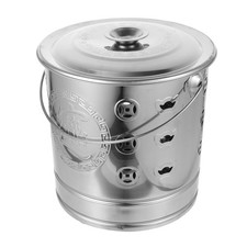  L'incinérateur peut brûler le seau d'argent d'acier inoxydable de baril de