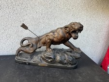 Sculpture en plâtre patiné – Tigre blessé
