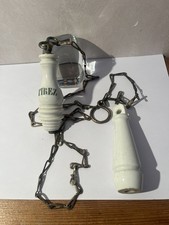 Ancienne poignée porcelaine chasse-d'eau WC TIREZ lot de 2  decoration