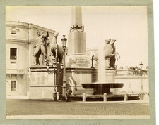 Italie, Roma, Colossi del Quirinale  Italy. Vintage albumen print.  Tirage alb