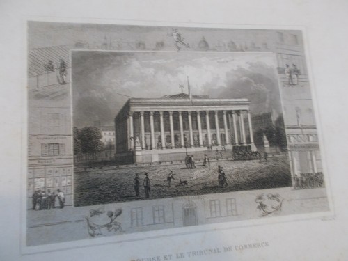 Gravure ancienne bourse - gravure, ancienne-la