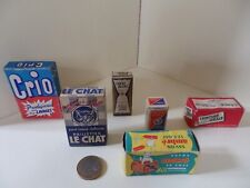 COLLECTION 6 BOITES MINIATURES PUB. SAVON LE CHAT LESSIVE AUTRES DIVERS  DINETTE