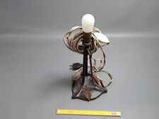 Ancienne lampe de chevet en fer forgé vintage design 20ème french antique lamp