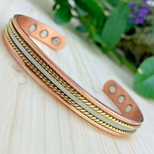 Bracelet magnétique cuivre avec 6 aimants  Anti-Douleurs Rhumatisme Arthrose 