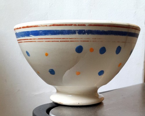 Bol plumetis bleu - et, orange