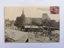 cpa Très Rare VARENNES CHANGY (Loiret) FÊTE FORAINE Manège Balançoires Stands