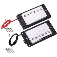 1Set Electric Guitar Humbucker Pickup For Gibson Les Paul LP GuitarSilver/Black