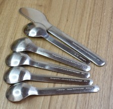 6 pièces set couverts compagnie aérienne LUFTHANSA  vintage design Wolf Karnagel