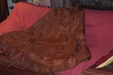 Vêtement ancien:Longue jupe XIXème marron cuivré