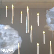 10 Paquet Batterie LED Vacillant Suspendu Flottant Cierge Magique Chambre Bougie