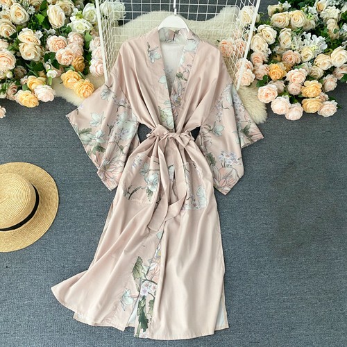 Veste kimono japonaise longue - kimono,